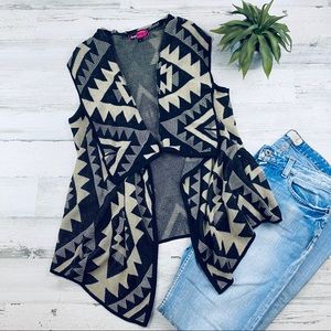 Aztec sleeveless cardigan